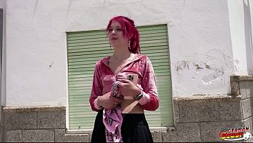 GERMAN SCOUT - Redhead German Girl Lina Like talk to First Time Casting Fuck