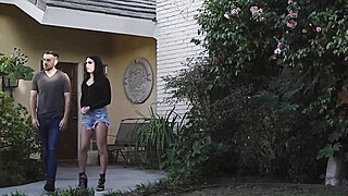 Ts beauty Khloe Kay takes neighbors cock for a depp anal ride