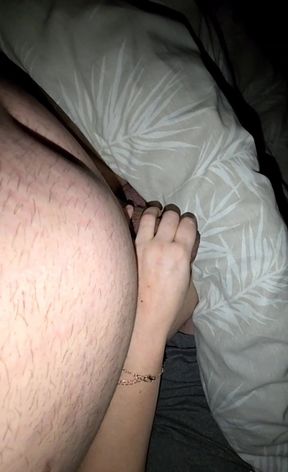 Unorthodox Step Mom Unplanned handjob on step son big dick