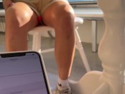 - “Will you help me?” Vibrator fell out of squirt during public control