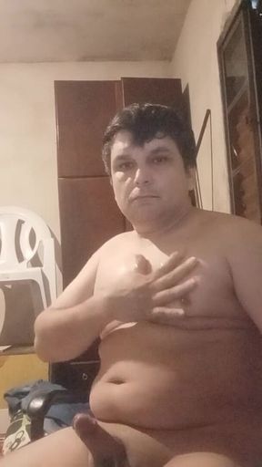 A Porra Toda Espalhada Nos Meus Peitos