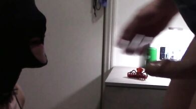 ring gag deepthroat makes swallow every drop