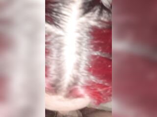 POV oral sex from a charming 20-year-old trans woman