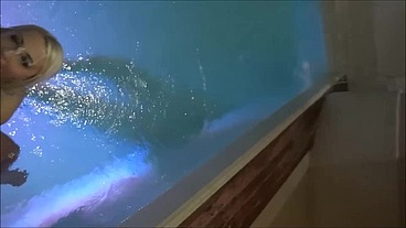 Sex in public pool Huge facial for horny russian girl