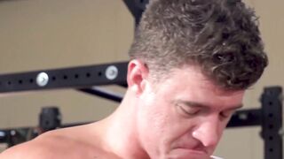 FalconsXXX.com - Two handsome gay jocks in a hardcore raw anal action at the gym