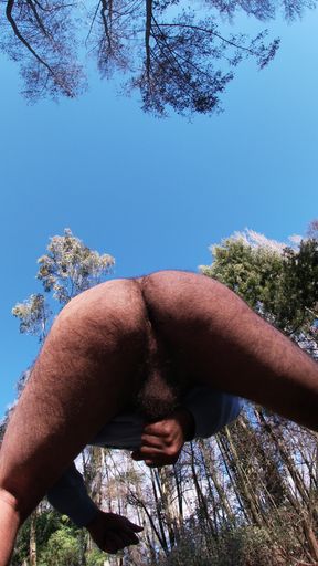 Outdoor Male Solo with Deep Breathing and Verbal Release - Forest Finale Part 3   Clip 1