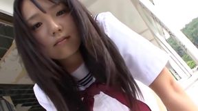 Ai shinozaki wearing a school uniform