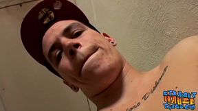 Straight friends jerking off their meaty cocks together