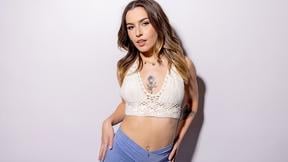 Teen Chanel Camryn fingers her hairy pussy until she orgasms hard