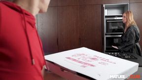 MatureClub - Wild Moms Tammy Jean and Blue Pearl in Threesome with the Pizza Delivery Guy