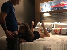 Amateur couple in Seattle Hotel
