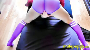 Daddy Richard Lennox strips his PINK UNDIES & strokes his dick