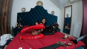 Red Boots Futa Toy Masturbation &amp_ Fetish Pleasure 323