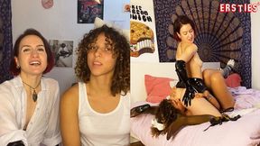 Ersties - Domina Flora wird von Kätzchen July geleckt