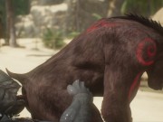 Minotaur Cums A LOT From Being Fucked by Rhino (Gulhragg) | Wild Life Furry
