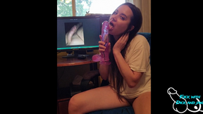 Jane Squirts for Fan&#039;s Big Cock!
