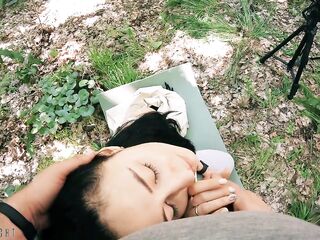 Backstage with Black Lynn - POV Free Use Outdoor Huge Facial (Freeuse Movie)