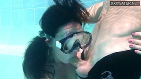 ”Cumshots underwater with two lustful people”