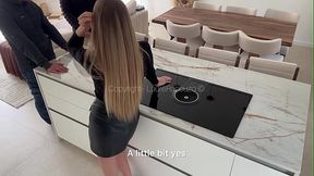 French MILF fucked by 2 workers - double facial!
