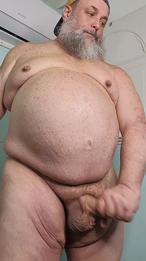 Big Man Jerks His Big Cock