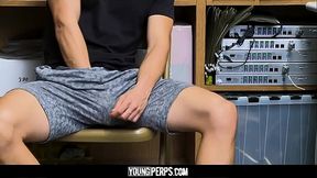 YoungPerps - Security Guard Shoves His Cock In A Public Masturbator&rsquo_s Mouth