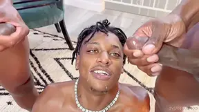 Young Stud Takes Two Huge Black Cocks