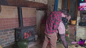 STEP-MOM'S CHRISTMAS SURPRISE: Step-son eats and fucks my ass while decorating the tree!