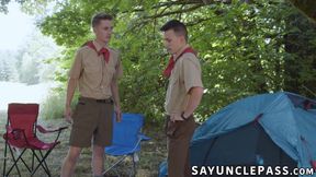 Jakeb Wilde comfortably gets fucked by his scout leader Colton McKeon