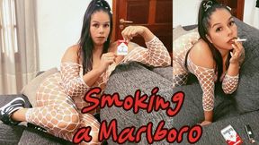 Smoking a Marlboro