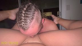 female pov pussy eating orgasm from blue eye white guy
