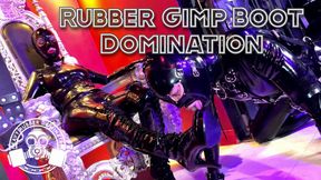 Rubber Slave Boot Domination - Lady Bellatrix the Heavy Rubber Dominatrix with bootlicking subbbie