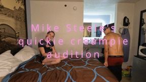 Masked Mike Steele's quickie creampie audition