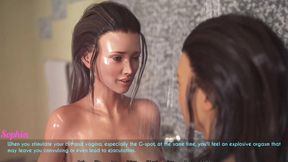 AWAM #39 Sophia and Ellie in shower masturbating