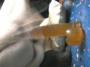 dildo ride in the garage while the wife is inside