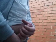 Outdoor jerking - Danger wank behind my local bar