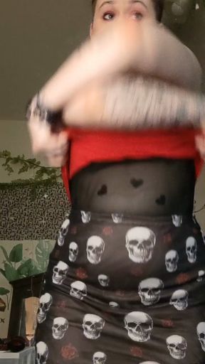 Gagged Slut Teases Herself Until She Cums