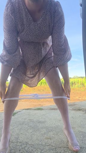 Playing outdoors