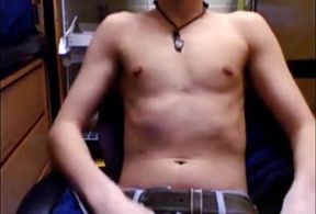 Skinny College Twink Strips and Jerks Off After Finals