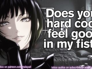 A Tugjob in the Darksome ASMR Erotic Roleplay reacharound tugjob whispers