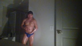 Posin' in Blue Speedos