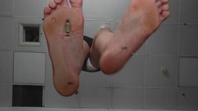 Barefoot Giantess Soles on Glass: Extreme POV Tiny Figures Special Effects — XIN3 4K