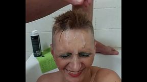 Germqn Milf Sandra Cum on her face cumshot