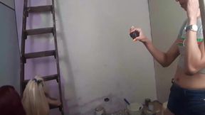 Por Tras Cameras, Safadas E Taradas, Sabrina Prezotte E Tuany Santos, Duas Travestis Em Uma Foda Gostosa Na Obra... 21 Min