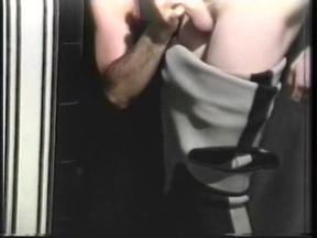 Gay couple have some fun in the shower - old gay porn