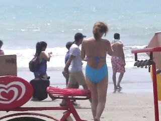 HIRSUTE MAMA, WIFE ON THE BEACH (PART two), EXHIBITIONIST, FUCKIN