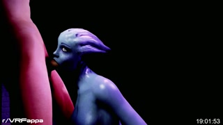 Liara edging a big cock (teasing, bj, deepthroat, hj, rimming, jerk off) Mass Effect parody