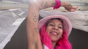 Sweaty Armpit Fetish POV Spitting on My Sweaty Armpits Boobs