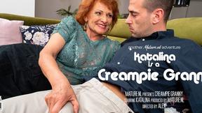 ”Gilf Katalina is getting a creampie from her younger suitor”