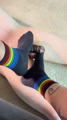 Foot Bitch Teased in Chastity