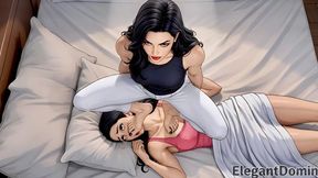 Lesbian Neck & Throat Trampling – Intense Girl Girl Domination Animation with Relentless Pressure